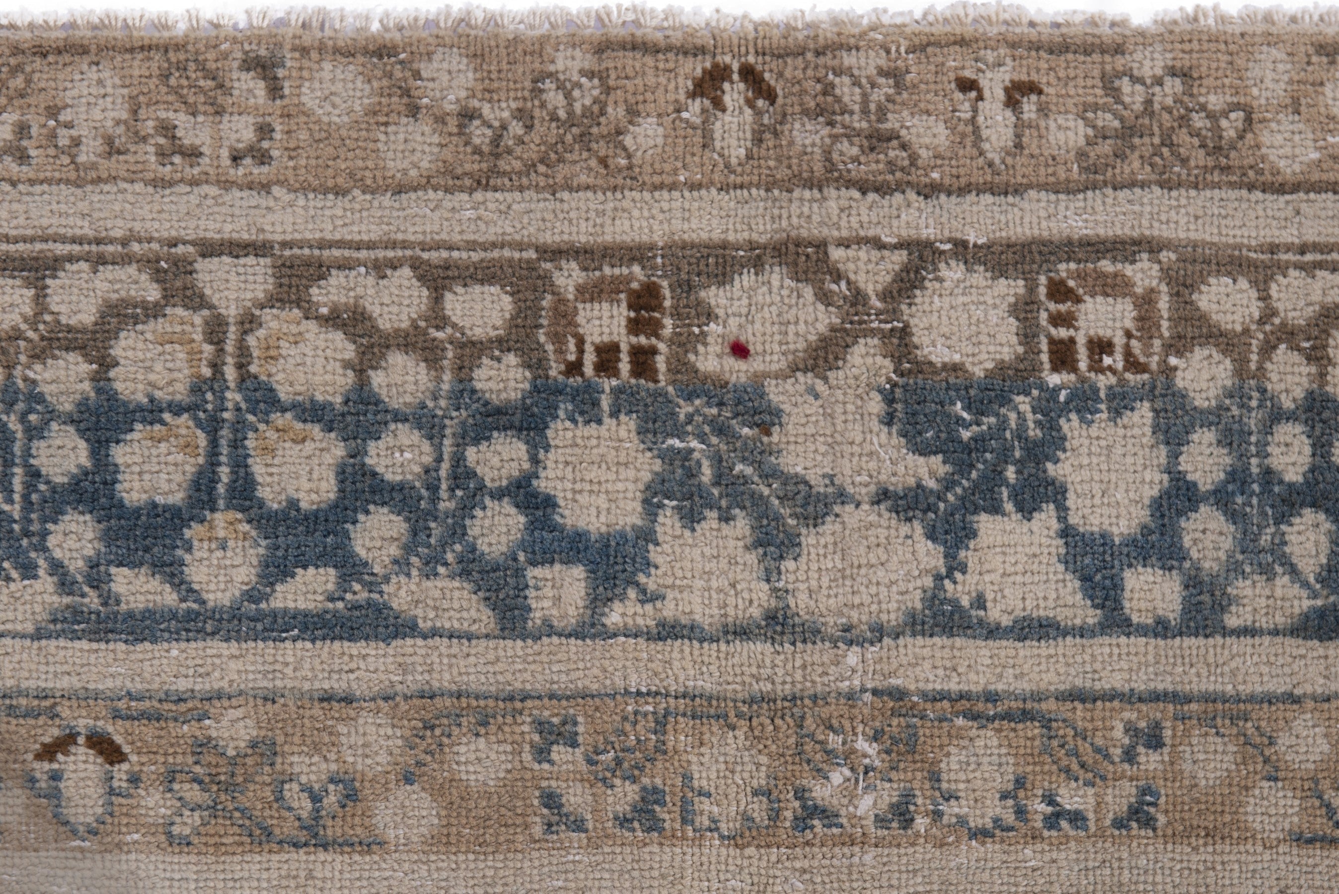 Persian Sabzevar area rug in beige and denim, view 16 of 20