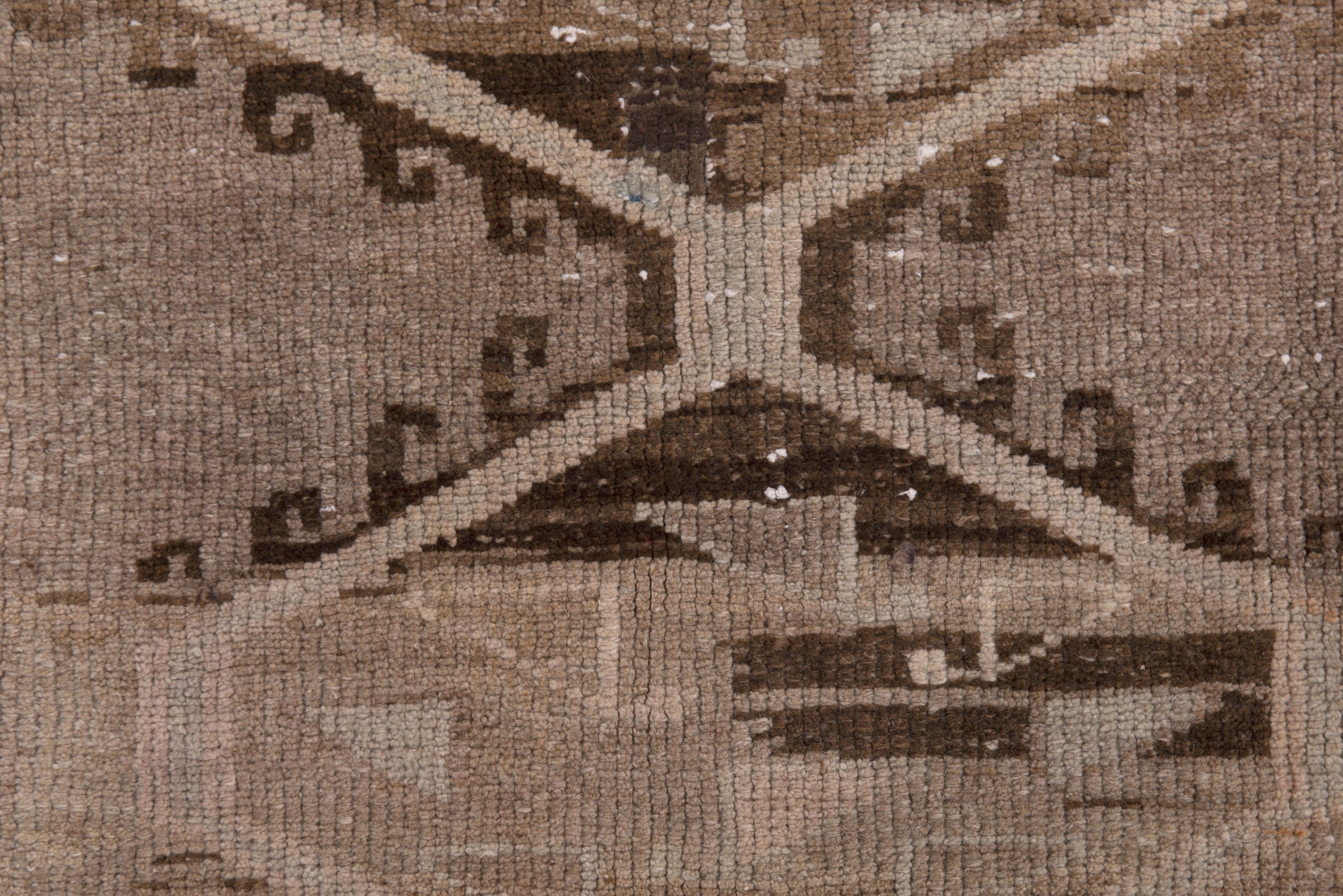 Persian Shiraz runner rug in taupe and dark brown, view 11 of 19