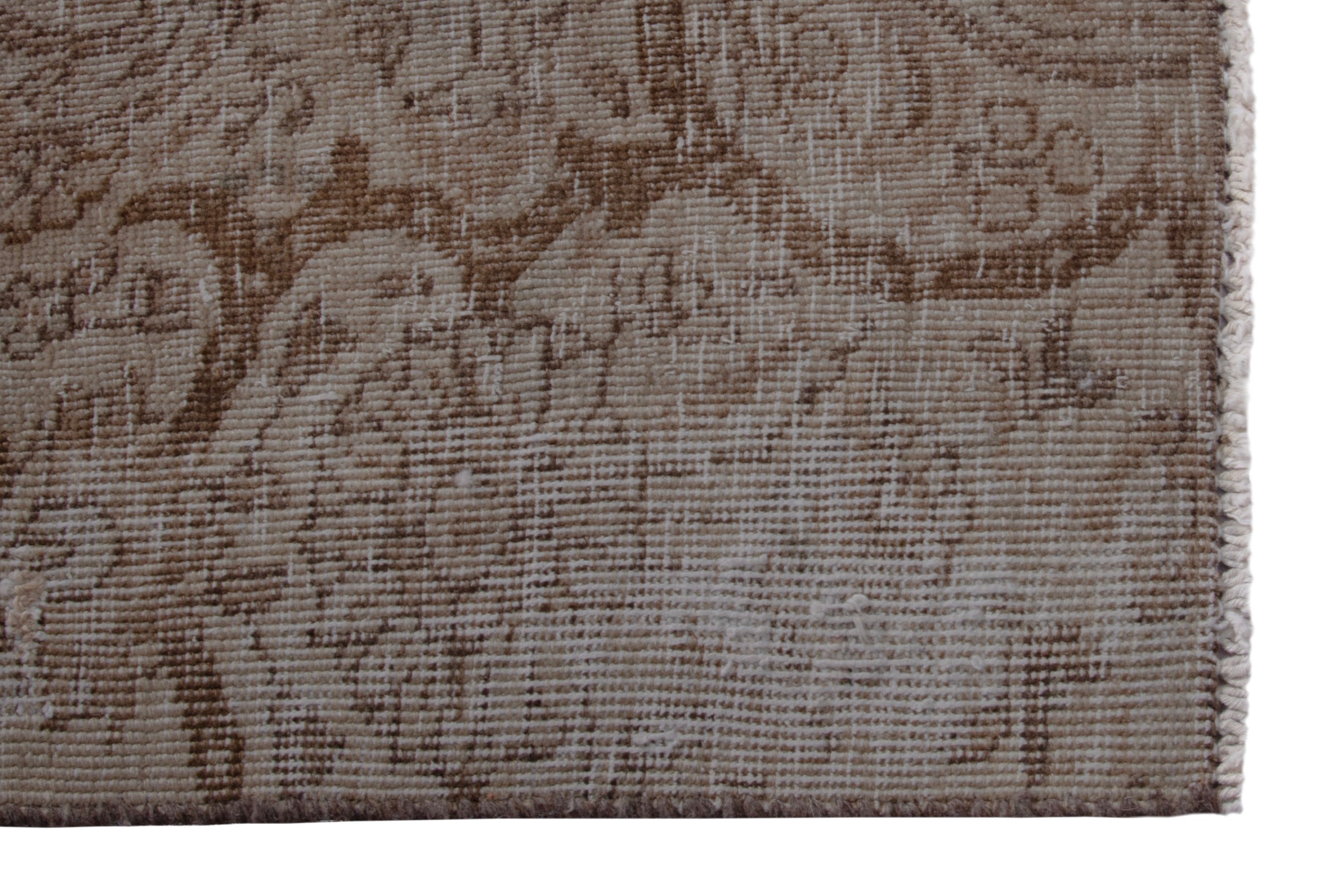 Persian Birjand accent rug in greige and tan, view 4 of 7