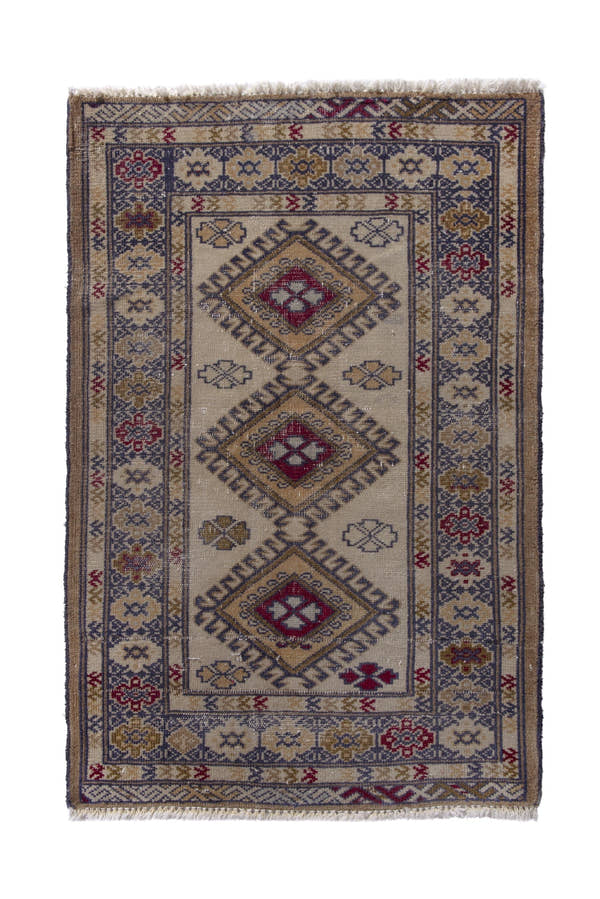 2617, Persian Torkaman Mini Rug