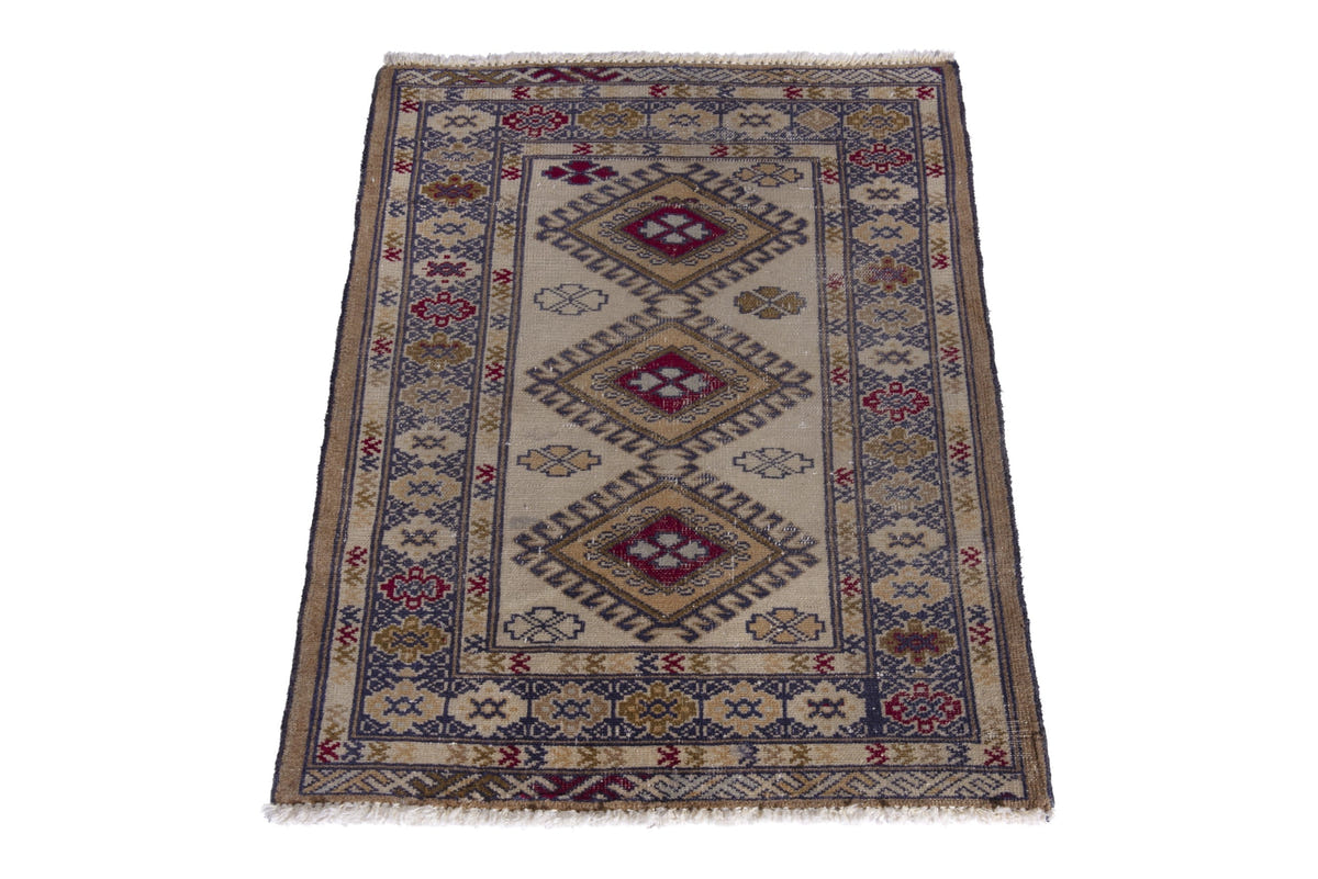 2617, Persian Torkaman Mini Rug
