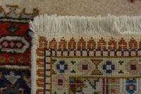 Persian Tabriz accent rug in ivory and rust, view 9 of 9