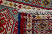 Persian Torkaman accent rug in stone and cream, view 10 of 10