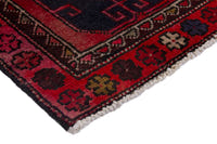 Persian Ardabil accent rug in deep red and navy, view 6 of 9