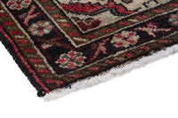 Persian Hamadan accent rug in cream and black, view 6 of 9