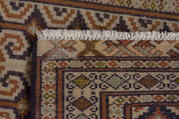 Persian Baluch accent rug in tan and cream, view 9 of 9