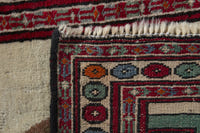 Persian Baluch accent rug in cream and light brown, view 11 of 11