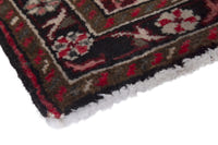 Persian Hamadan accent rug in cream and black, view 6 of 10