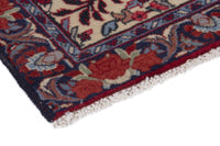 Persian Songhor accent rug in cream and navy, view 6 of 9