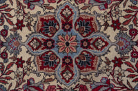 Persian Songhor accent rug in cream and navy, view 7 of 9