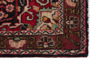 Persian Malayer accent rug in black and deep red, view 5 of 10