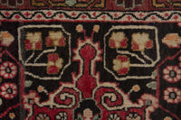 Persian Malayer accent rug in black and deep red, view 7 of 10