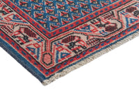 Persian Arak accent rug in denim and cream, view 6 of 9