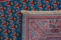 Persian Arak accent rug in denim and cream, view 9 of 9