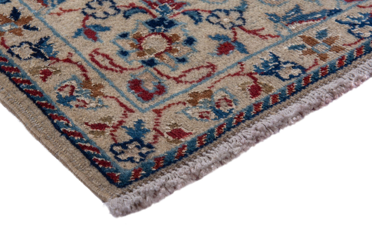 Persian Nain accent rug in navy and cream, view 6 of 8