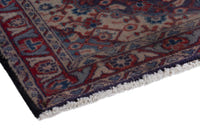 Persian Mahal accent rug in navy and deep red, view 6 of 9