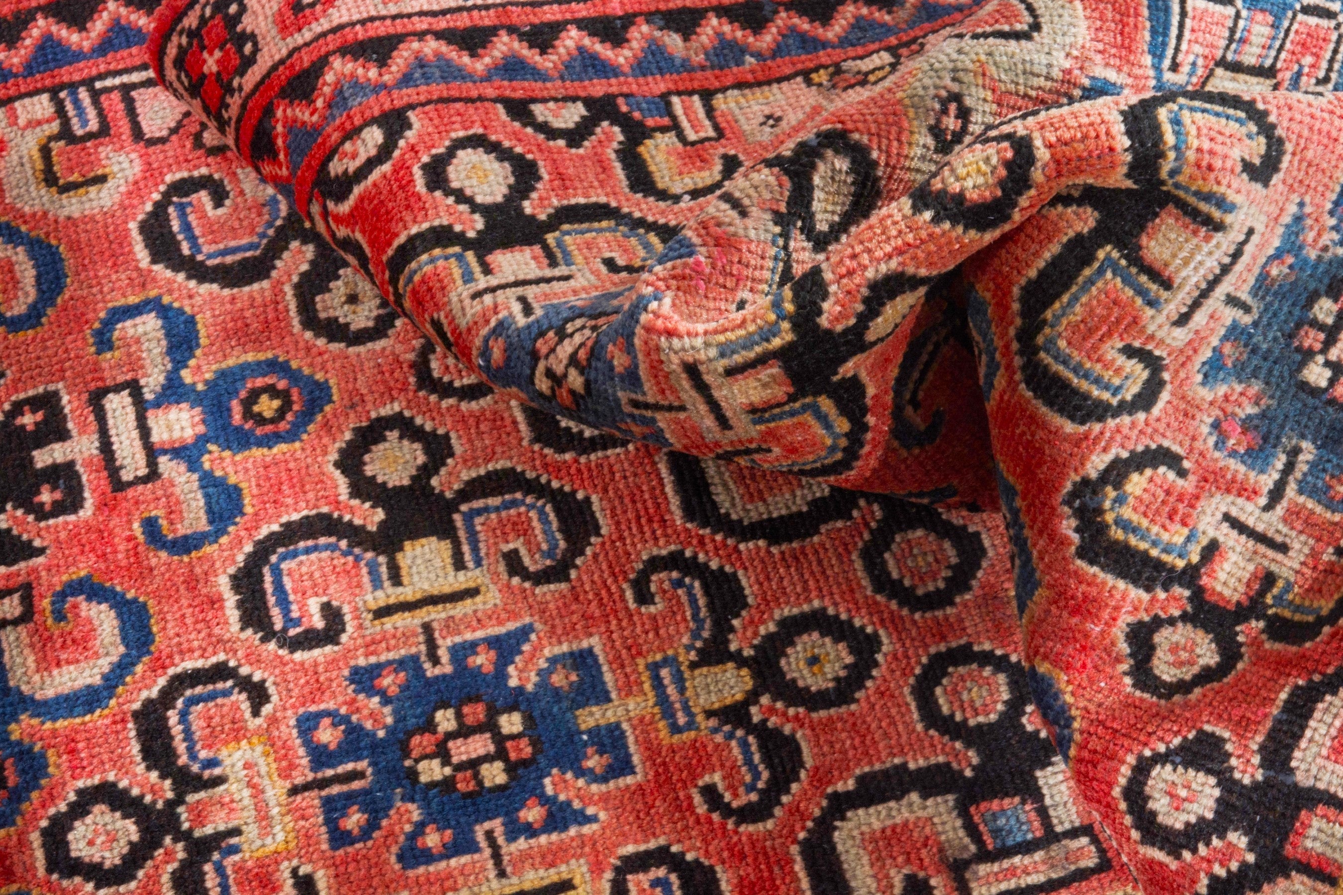 Persian Arak runner rug in rust and deep red, view 17 of 18