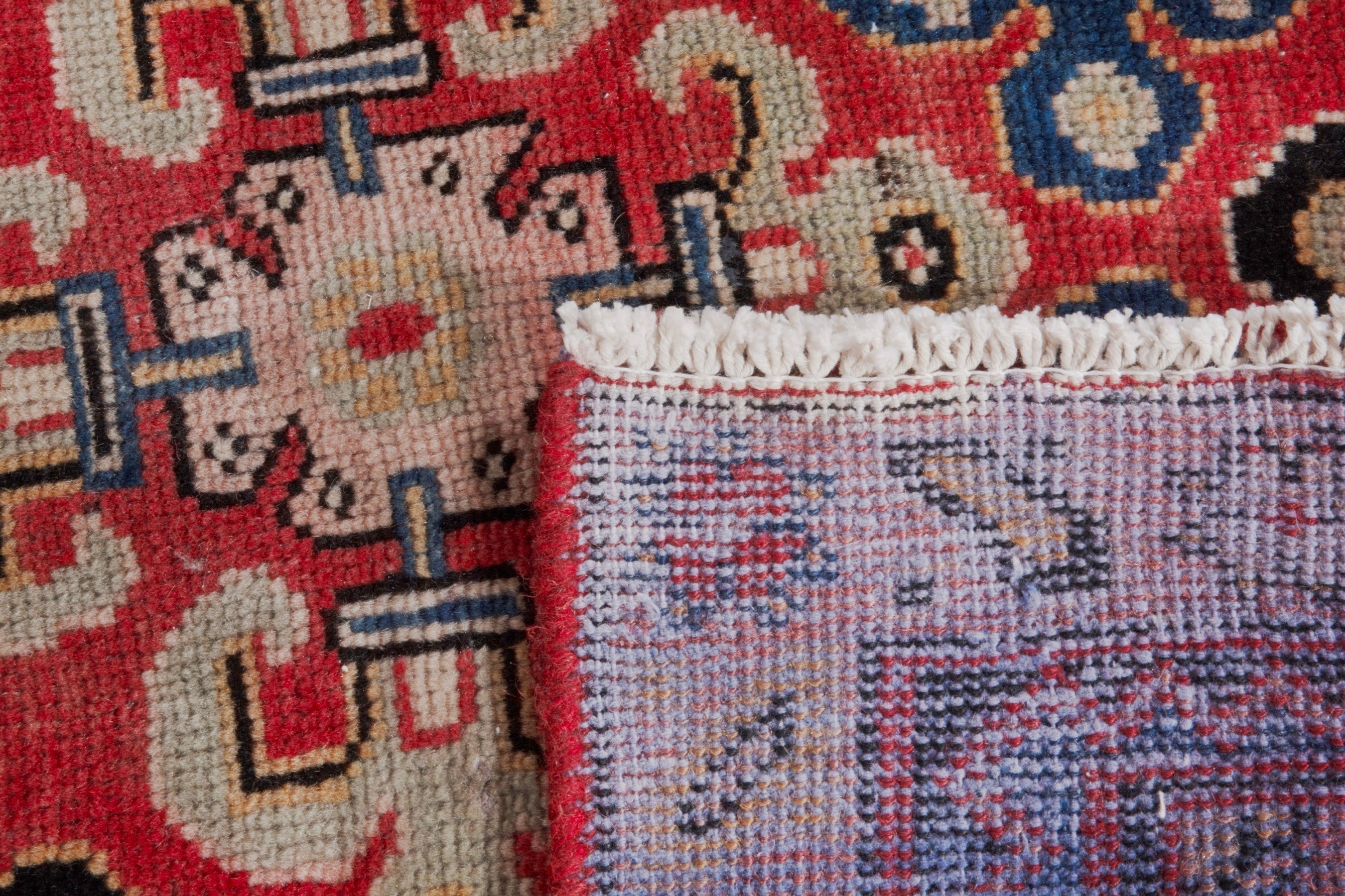 Persian Arak runner rug in rust and deep red, view 18 of 18