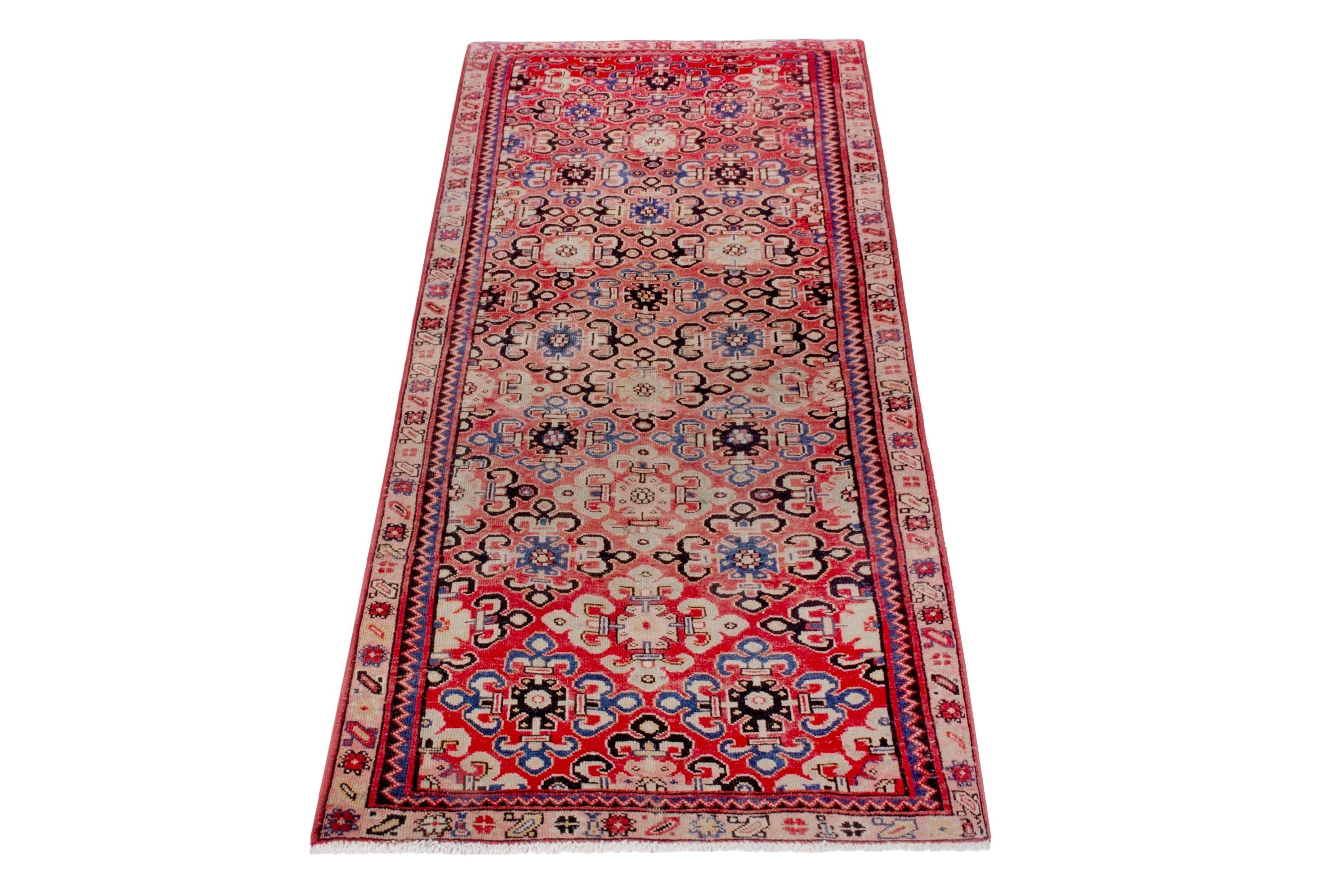 Persian Arak runner rug in rust and deep red, view 2 of 18