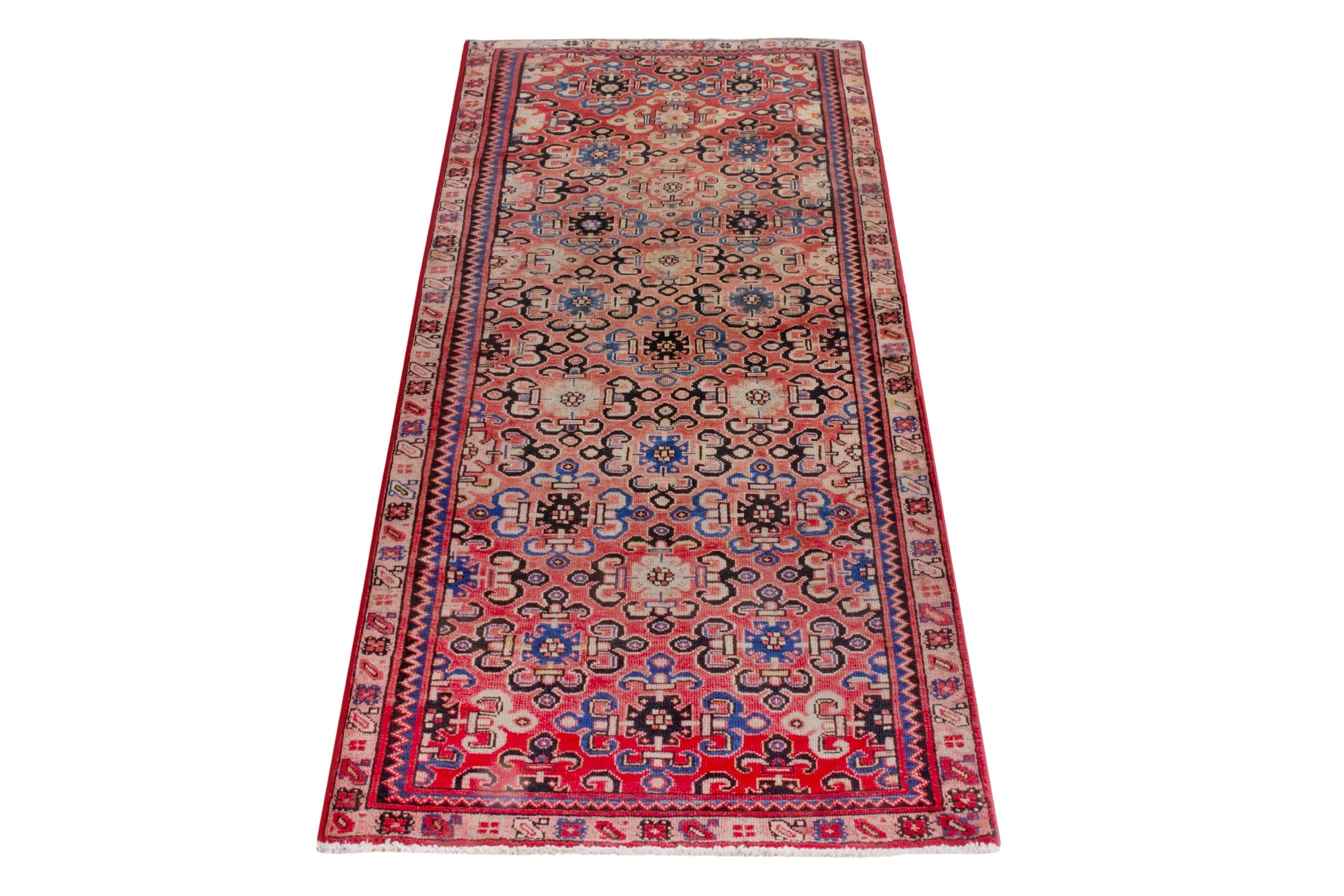 Persian Arak runner rug in rust and deep red, view 3 of 18
