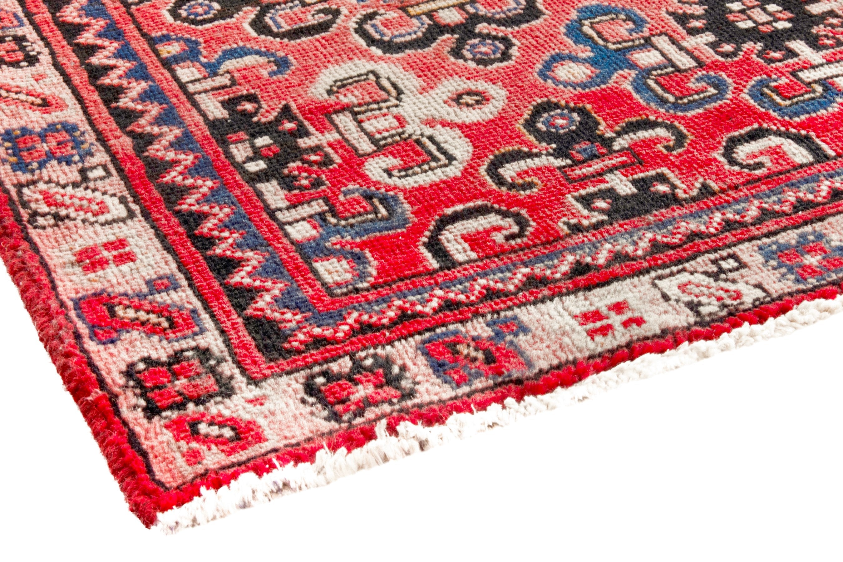 Persian Arak runner rug in rust and deep red, view 4 of 18