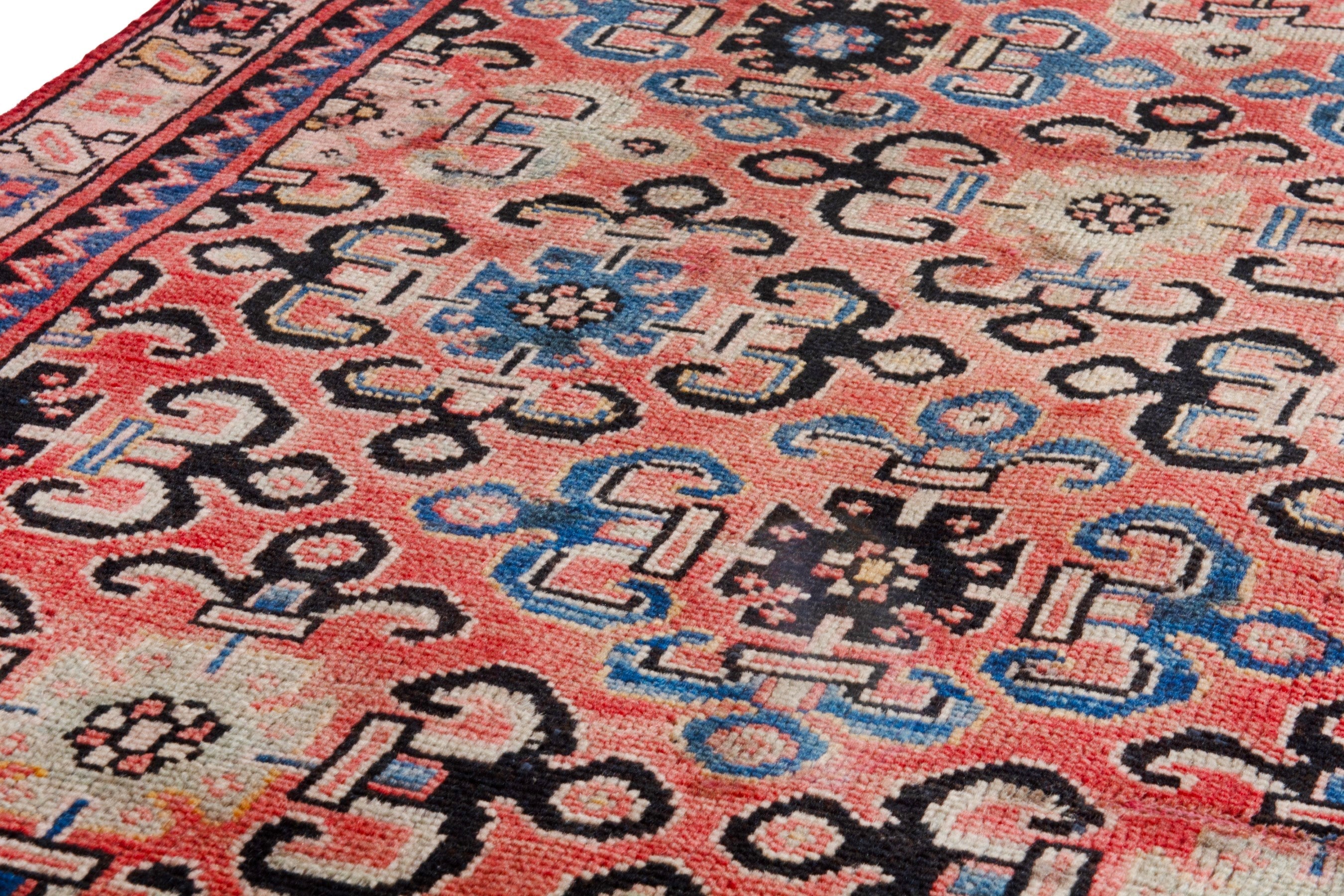 Persian Arak runner rug in rust and deep red, view 8 of 18