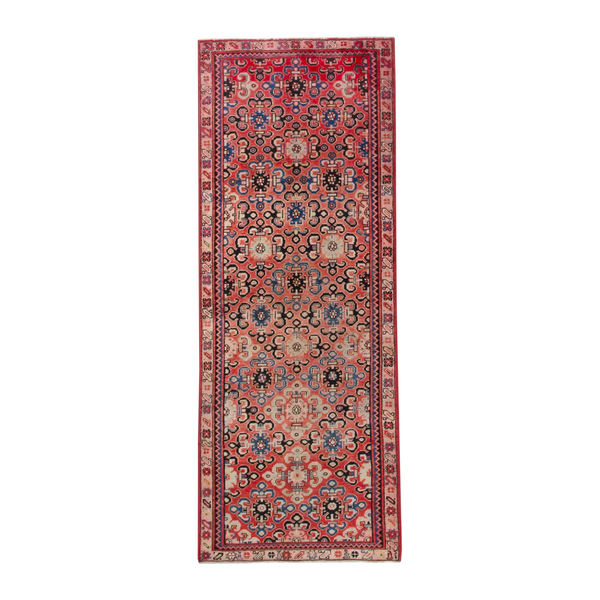 Persian Arak runner rug in rust and deep red, 3'1" x 8'9"