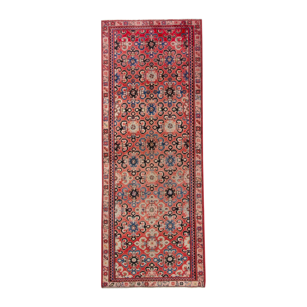 Persian Arak runner rug in rust and deep red, 3'1" x 8'9"