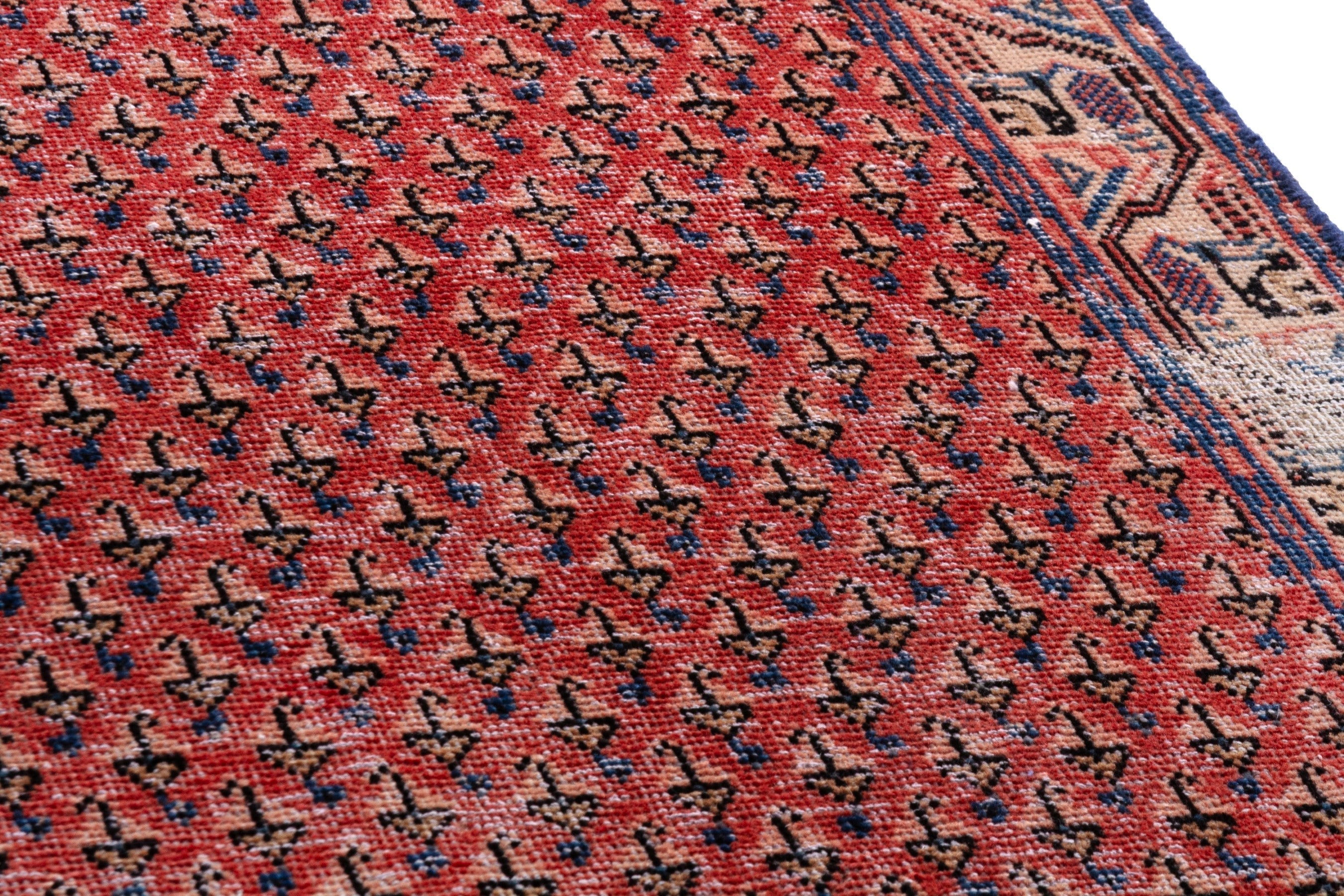 Persian Arak runner rug in deep red and terracotta, view 10 of 18