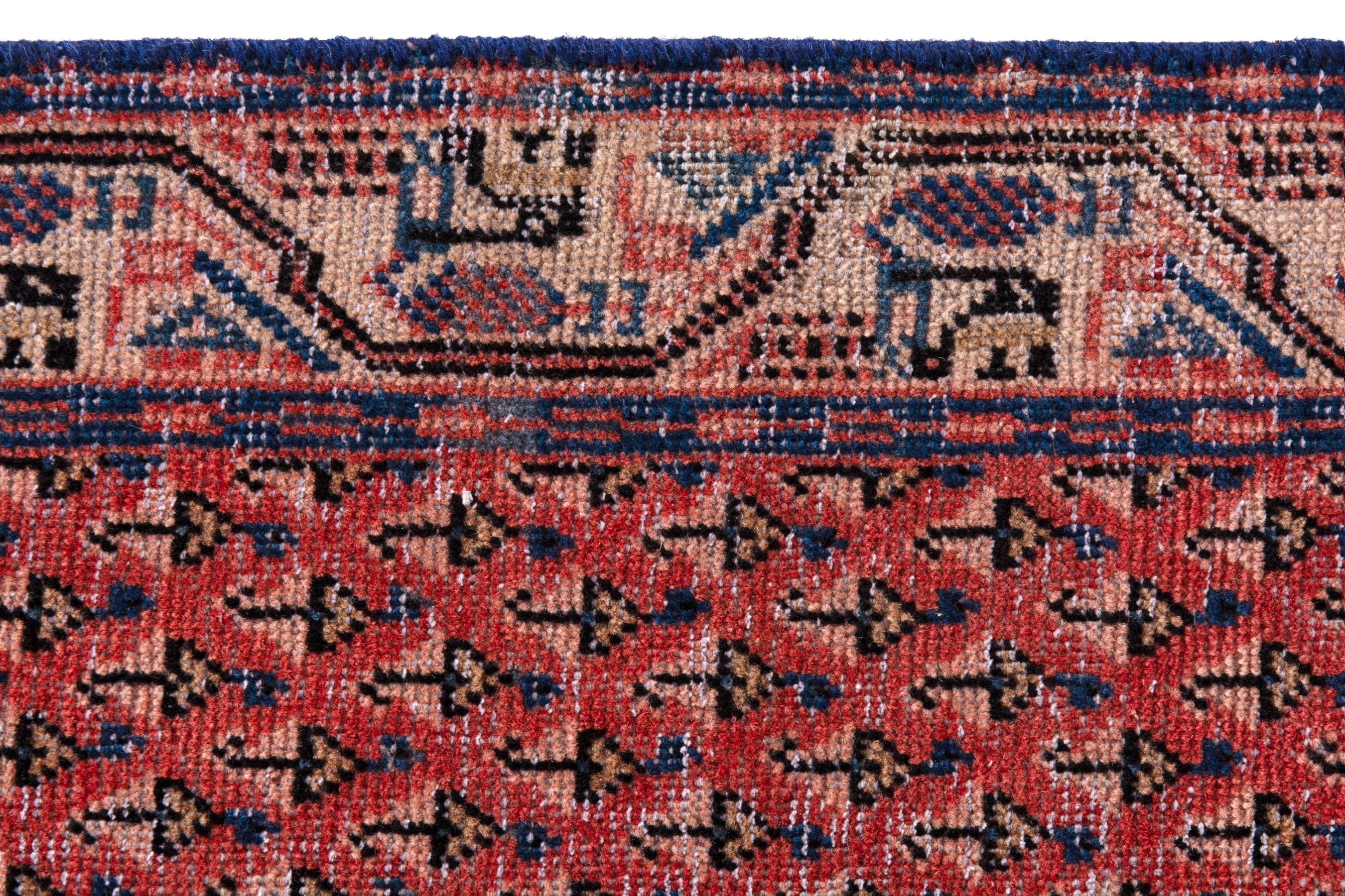 Persian Arak runner rug in deep red and terracotta, view 13 of 18