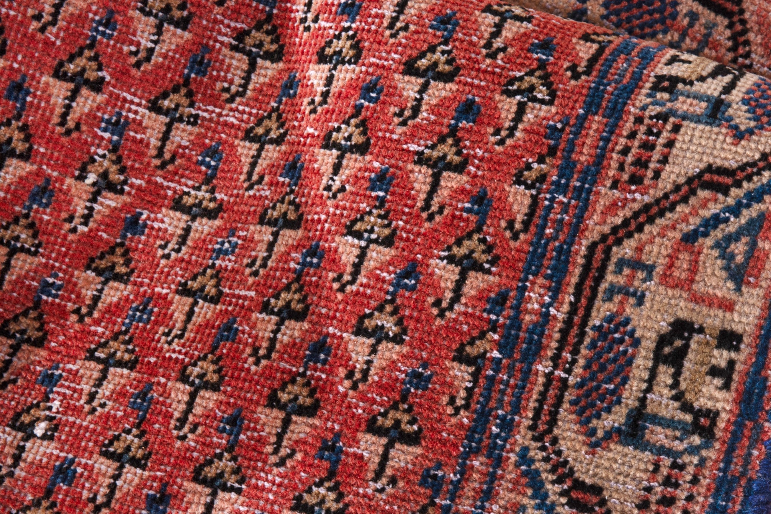 Persian Arak runner rug in deep red and terracotta, view 16 of 18