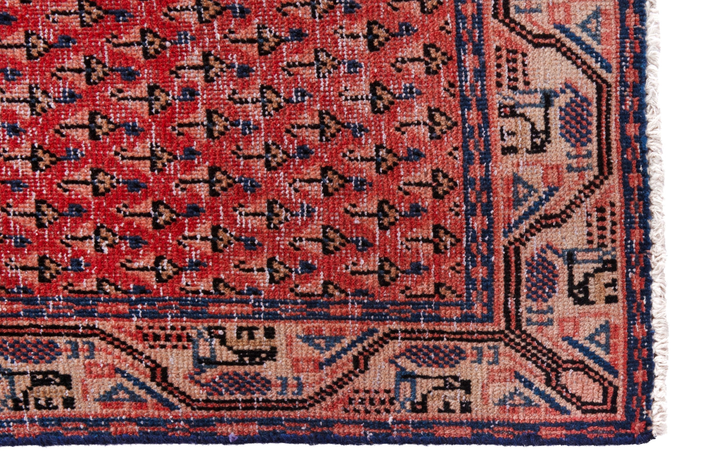 Persian Arak runner rug in deep red and terracotta, view 5 of 18