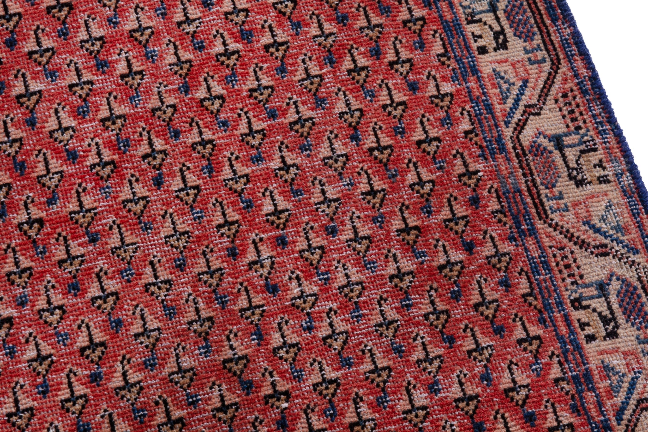 Persian Arak runner rug in deep red and terracotta, view 7 of 18