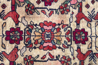 Turkish Anatolian accent rug in cream and faded red, view 5 of 18