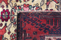 Turkish Anatolian accent rug in cream and faded red, view 10 of 18