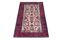Turkish Anatolian accent rug in cream and faded red, view 11 of 18