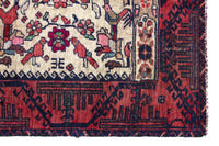 Turkish Anatolian accent rug in cream and faded red, view 14 of 18