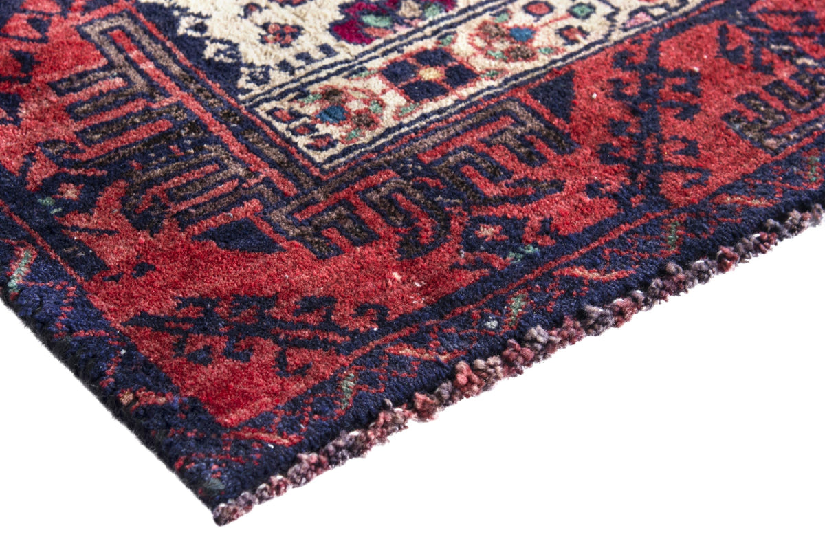 Turkish Anatolian accent rug in cream and faded red, view 15 of 18