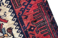 Turkish Anatolian accent rug in cream and faded red, view 16 of 18