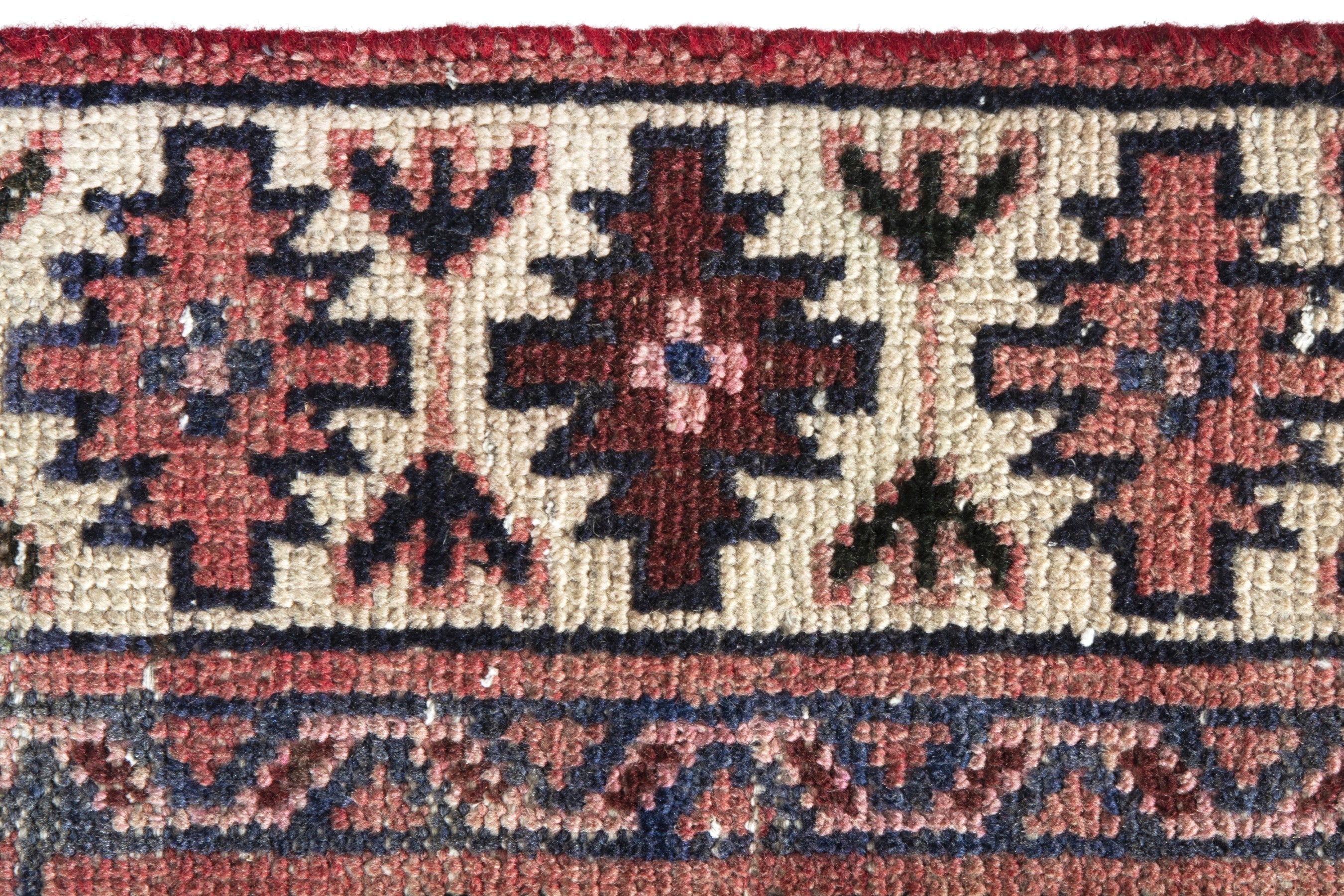 Persian Mahal runner rug in faded red and cream, view 11 of 18