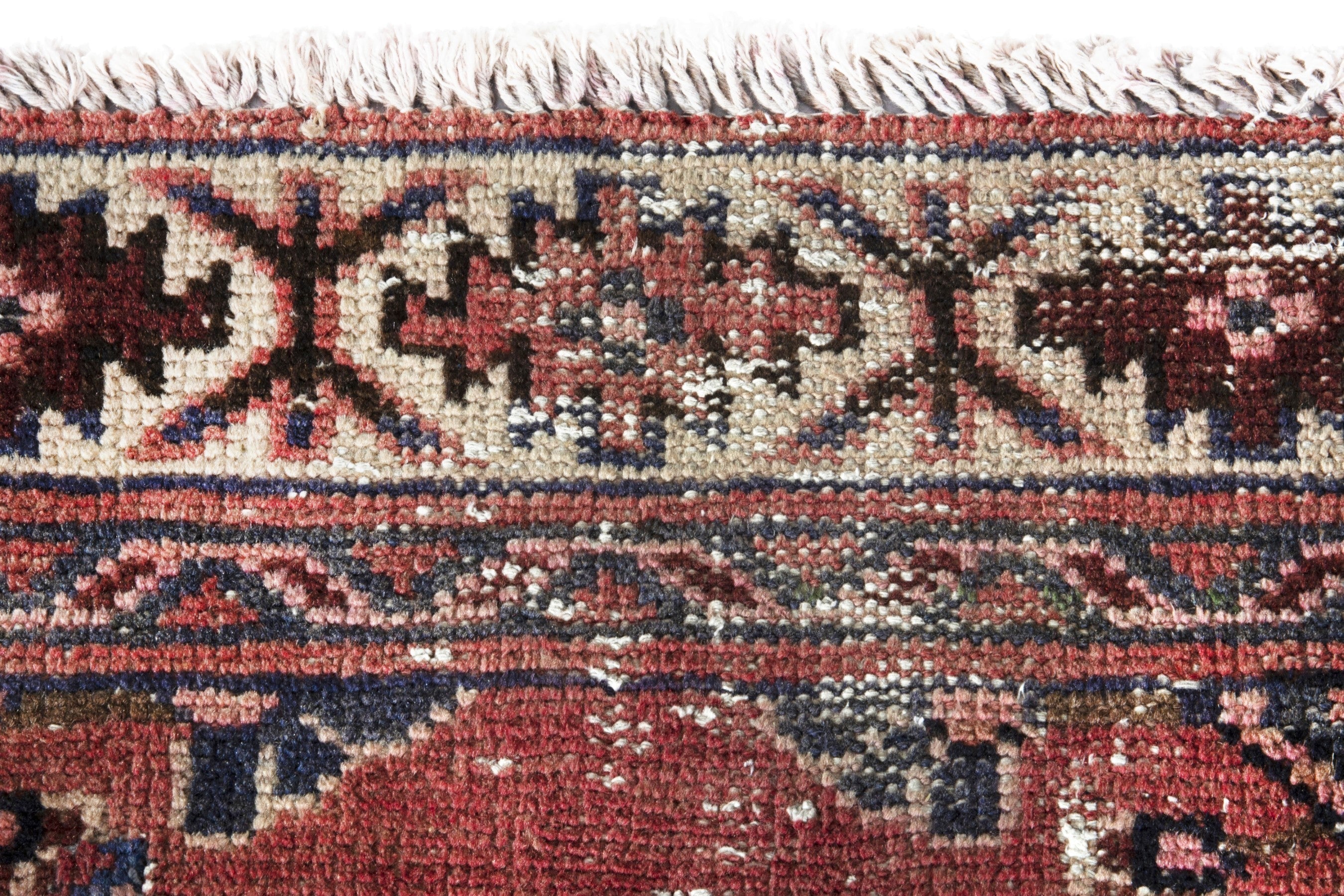 Persian Mahal runner rug in faded red and cream, view 13 of 18