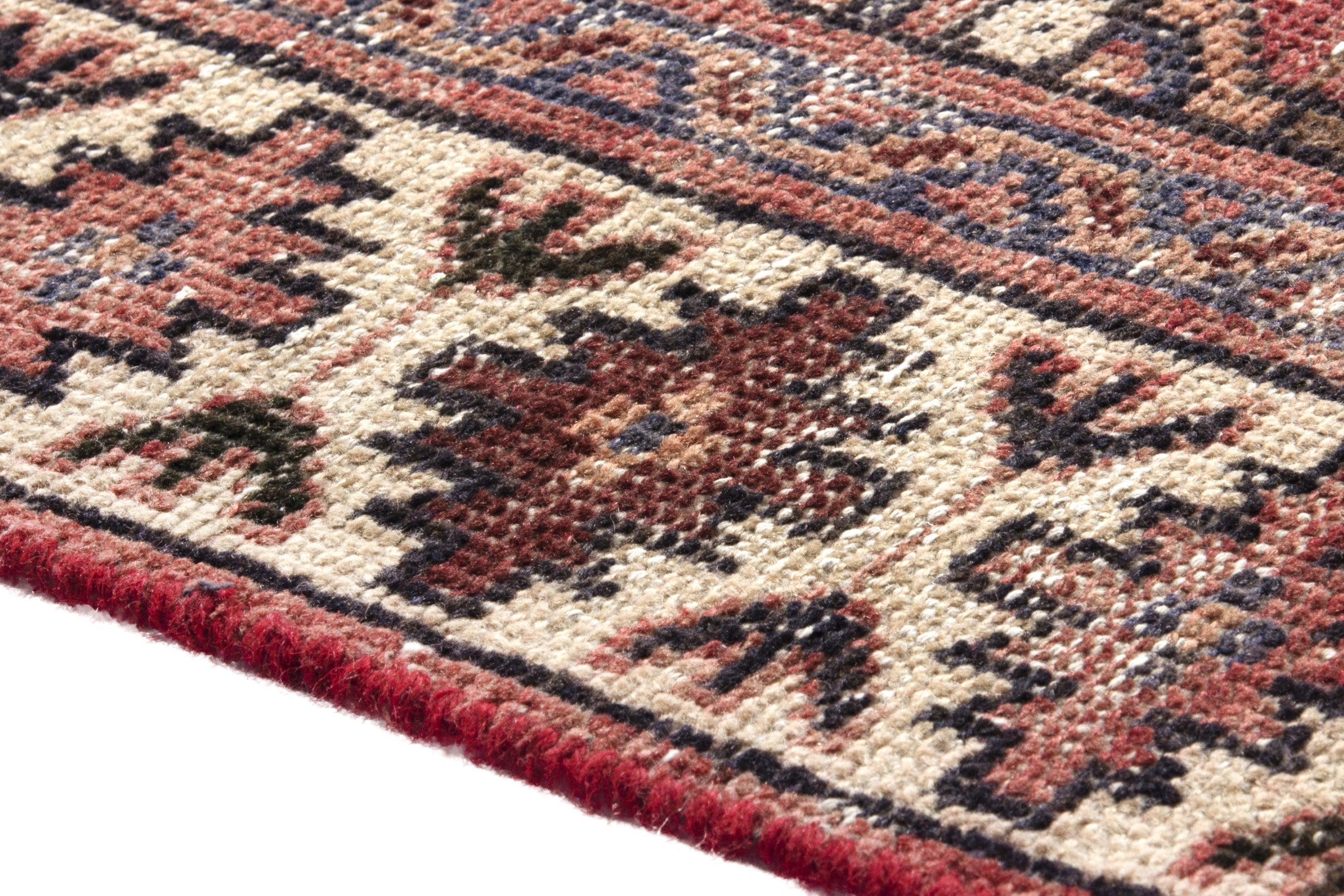 Persian Mahal runner rug in faded red and cream, view 8 of 18