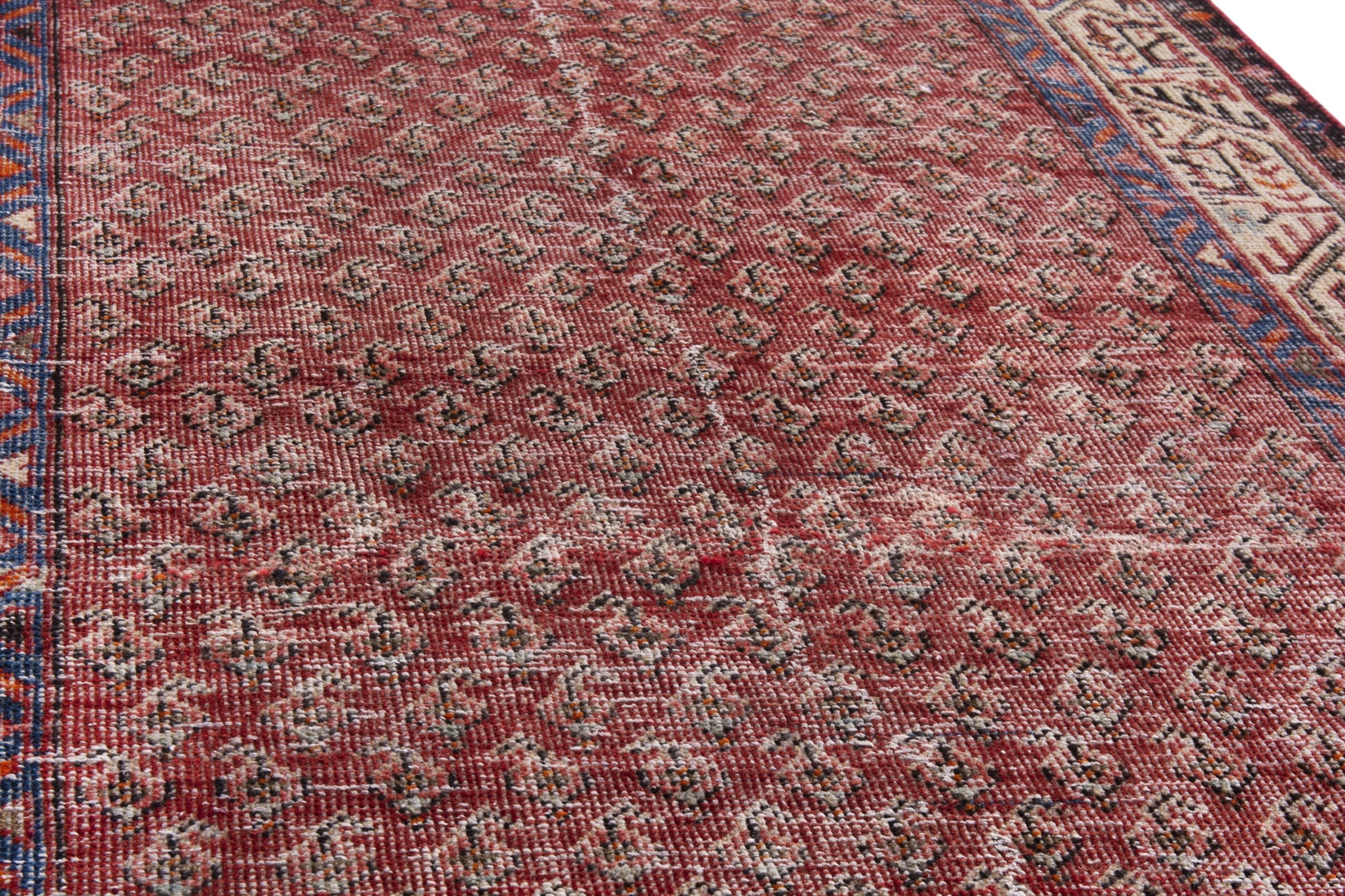Persian Mahal runner rug in rust and cream, view 10 of 19