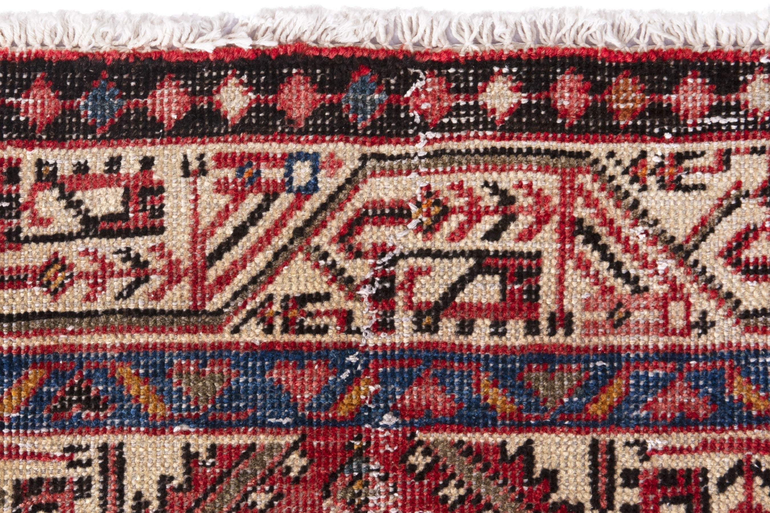 Persian Mahal runner rug in rust and cream, view 11 of 19