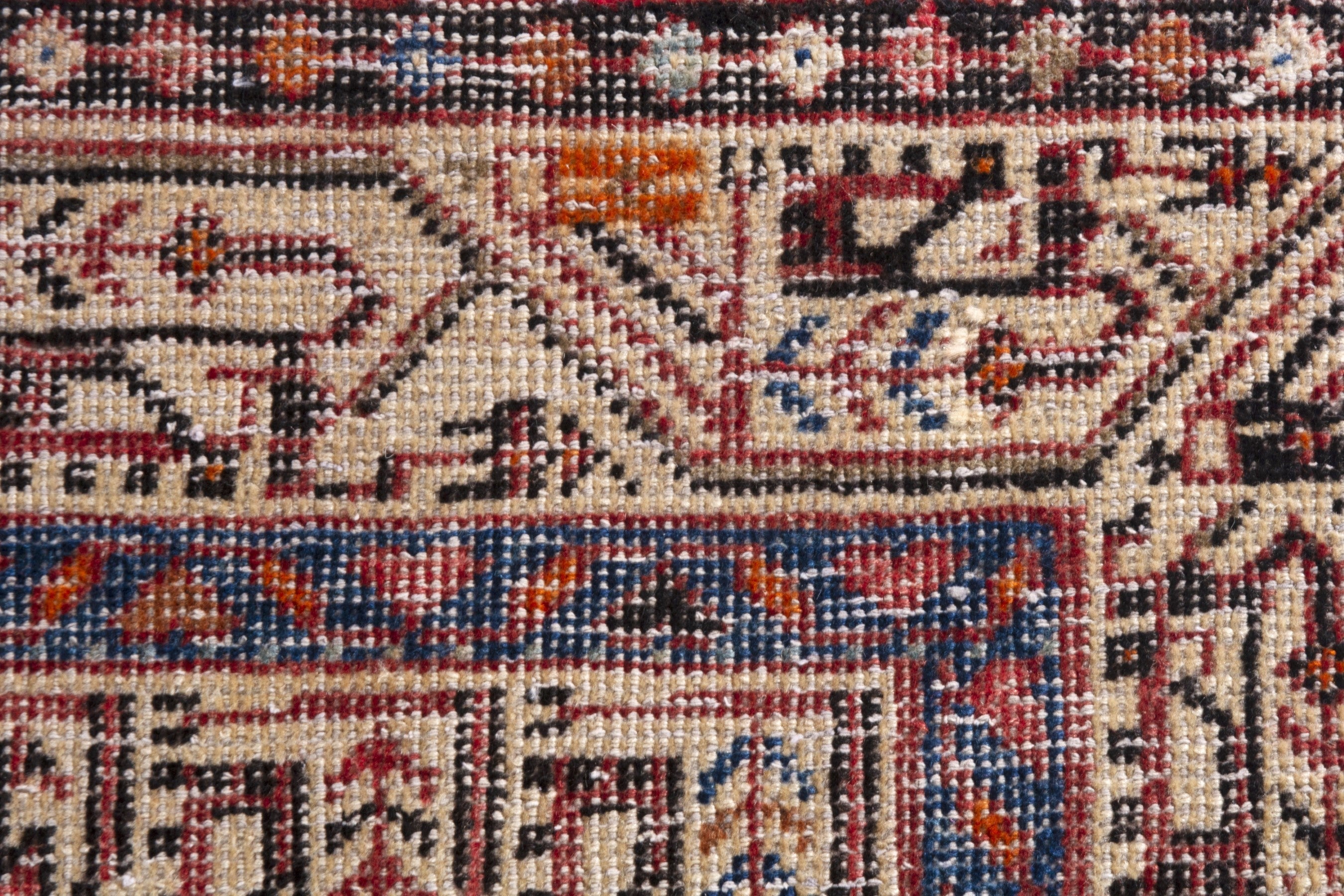 Persian Mahal runner rug in rust and cream, view 14 of 19