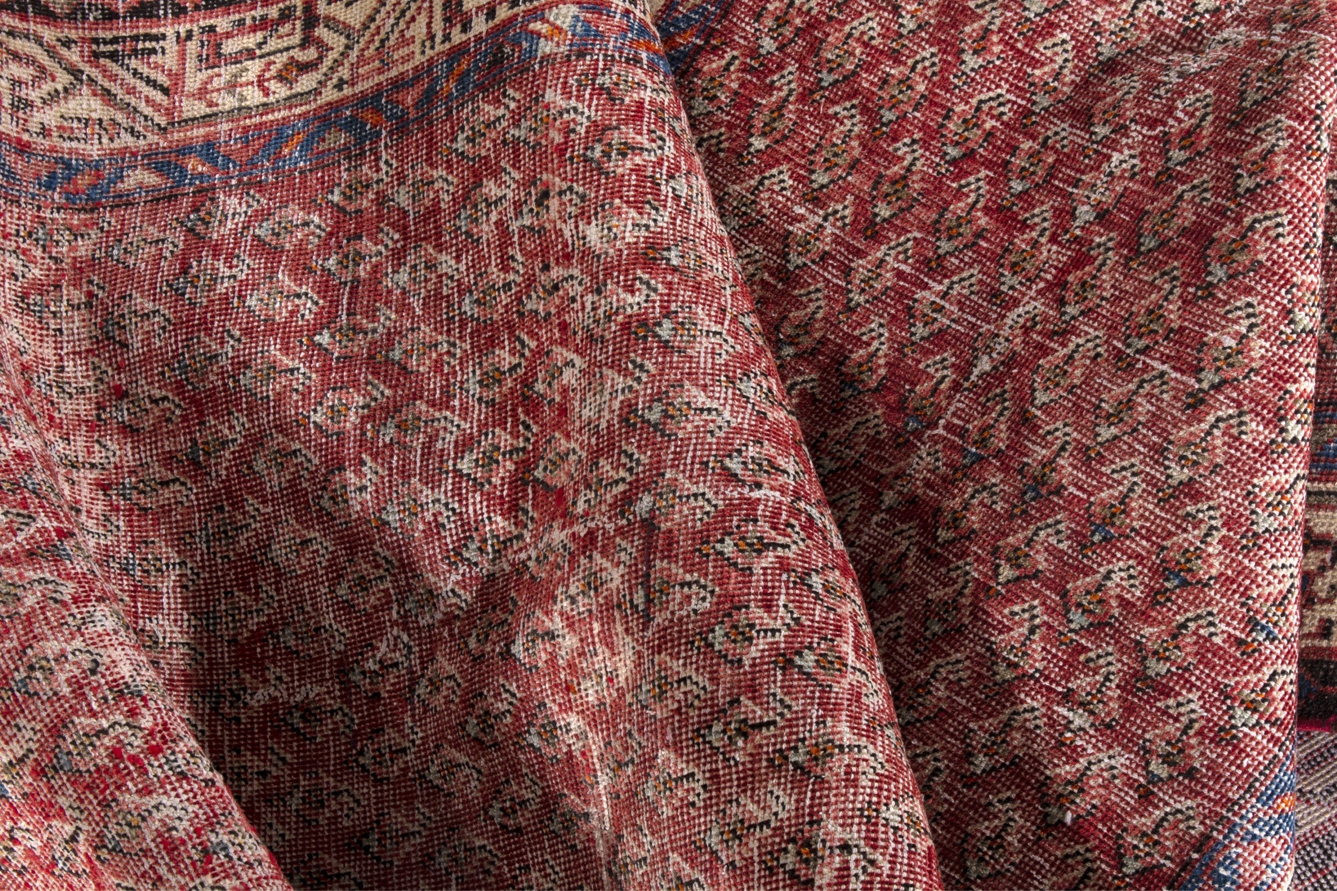 Persian Mahal runner rug in rust and cream, view 18 of 19