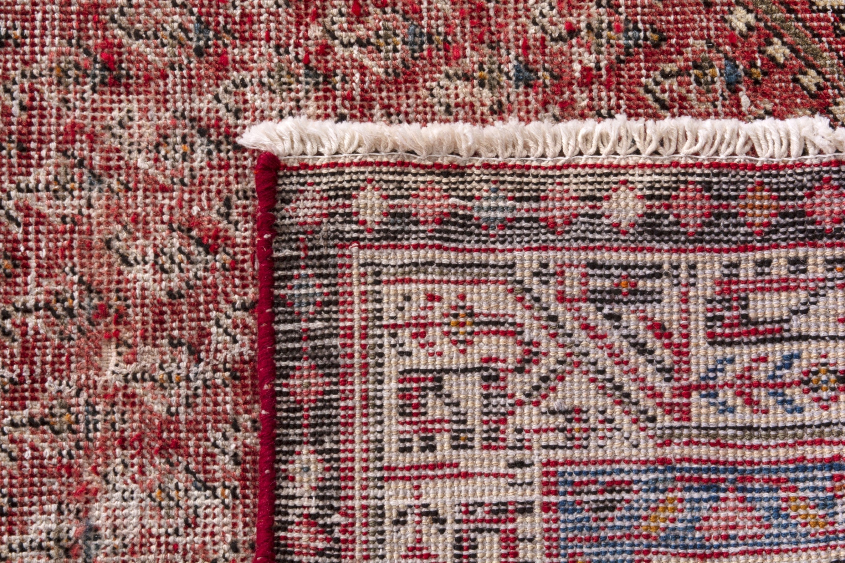 Persian Mahal runner rug in rust and cream, view 19 of 19