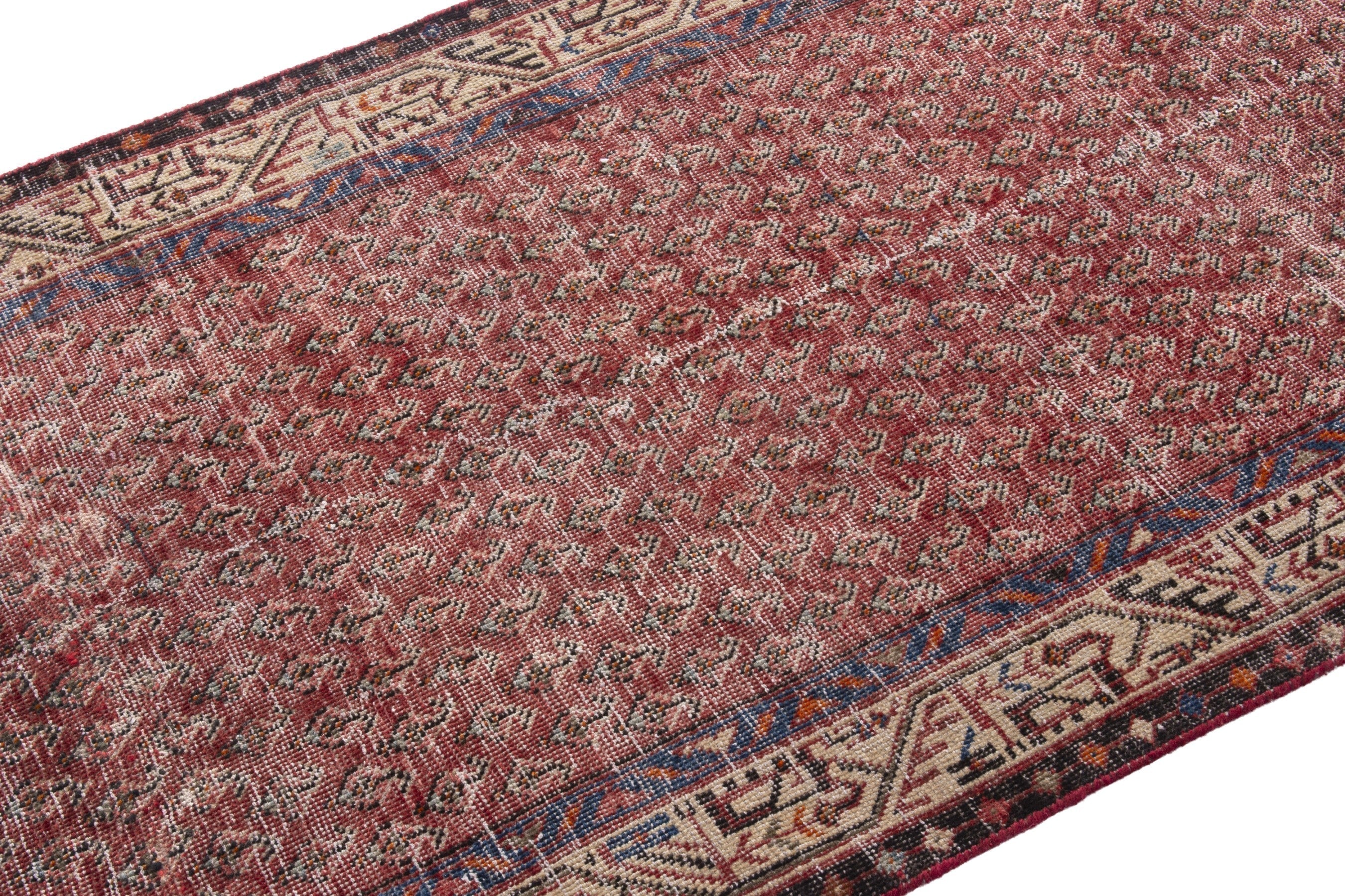 Persian Mahal runner rug in rust and cream, view 6 of 19