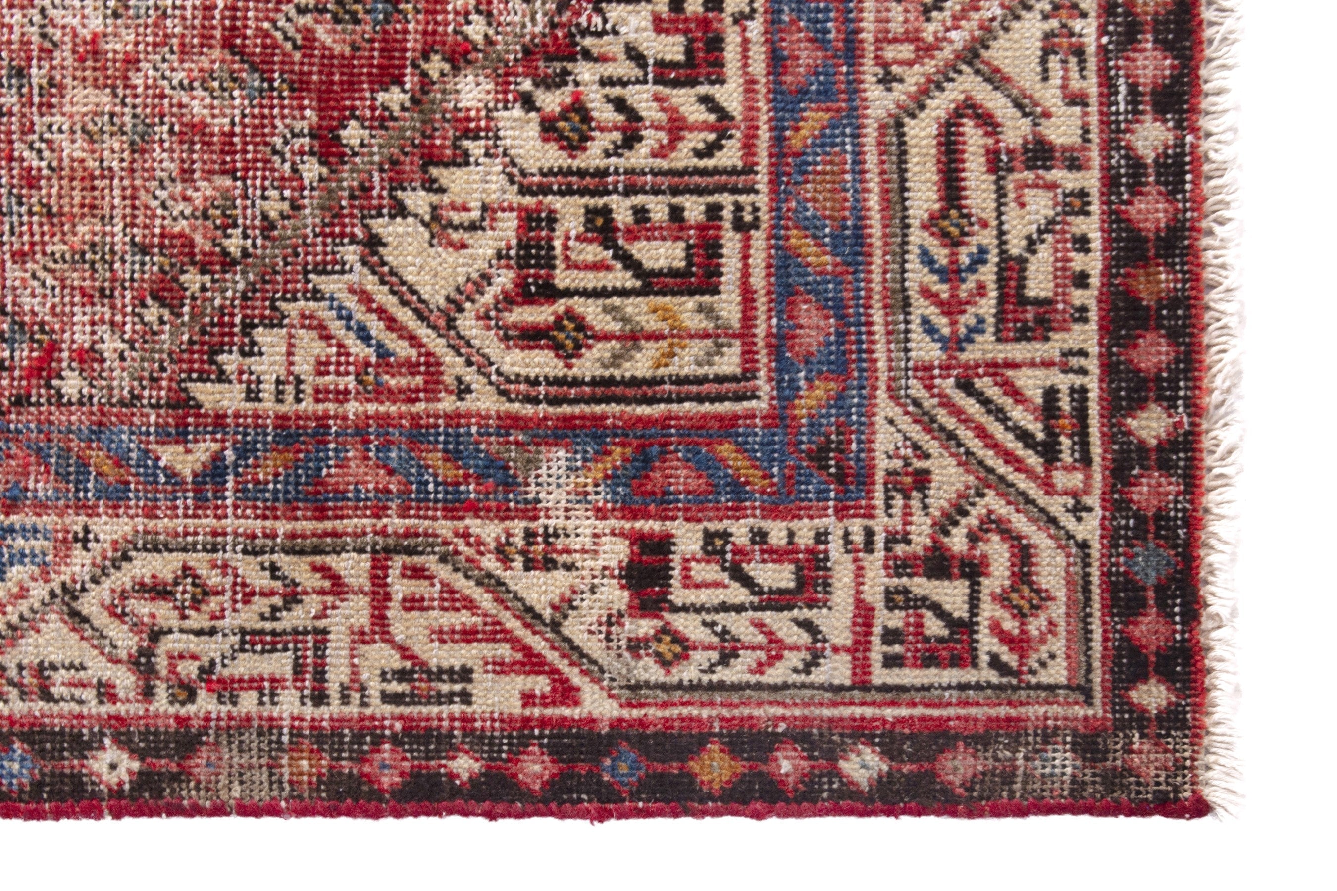 Persian Mahal runner rug in rust and cream, view 5 of 19