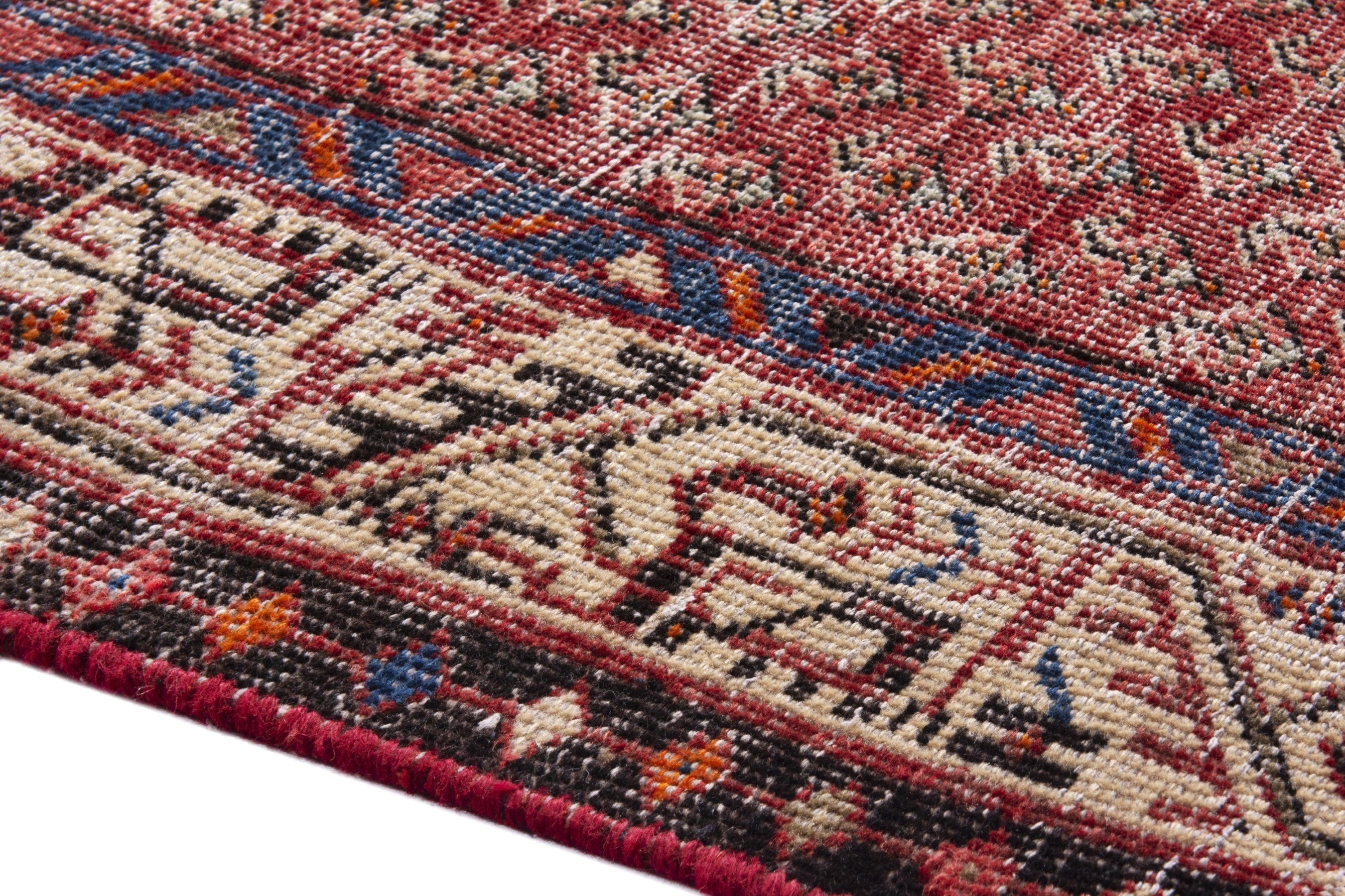 Persian Mahal runner rug in rust and cream, view 8 of 19